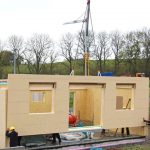 Installation of a prefabricated wooden house